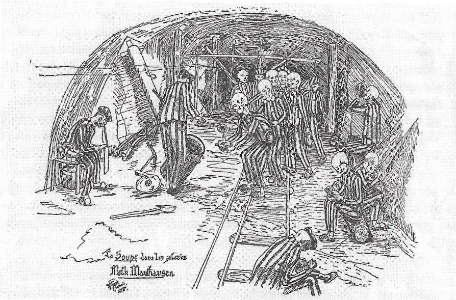 The concentration camp prisoners in Melk The concentration camp prisoners in Melk